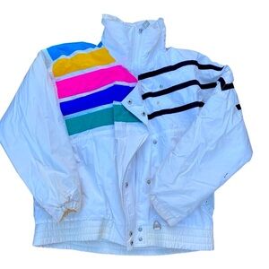 Colorful Striped Jacket multi color vintage snow jacket